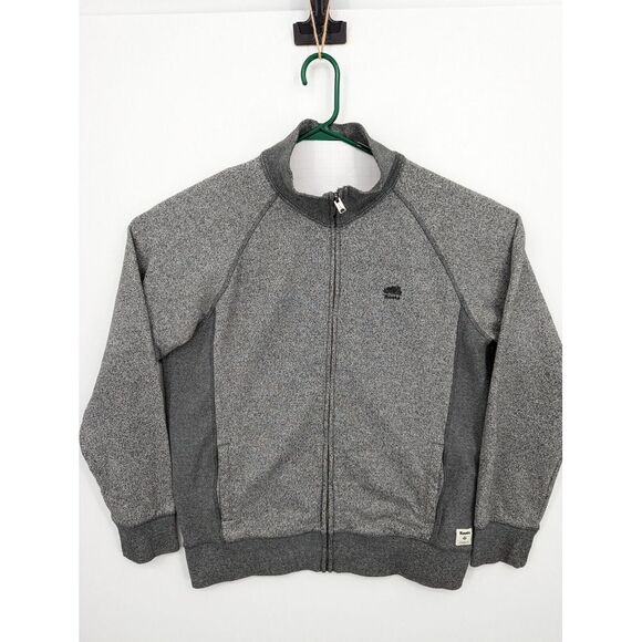 Roots Canada Men's Gray Full Zip Fleece Sweatshirt Style Jacket, Large, GREAT!! - Picture 1 of 9